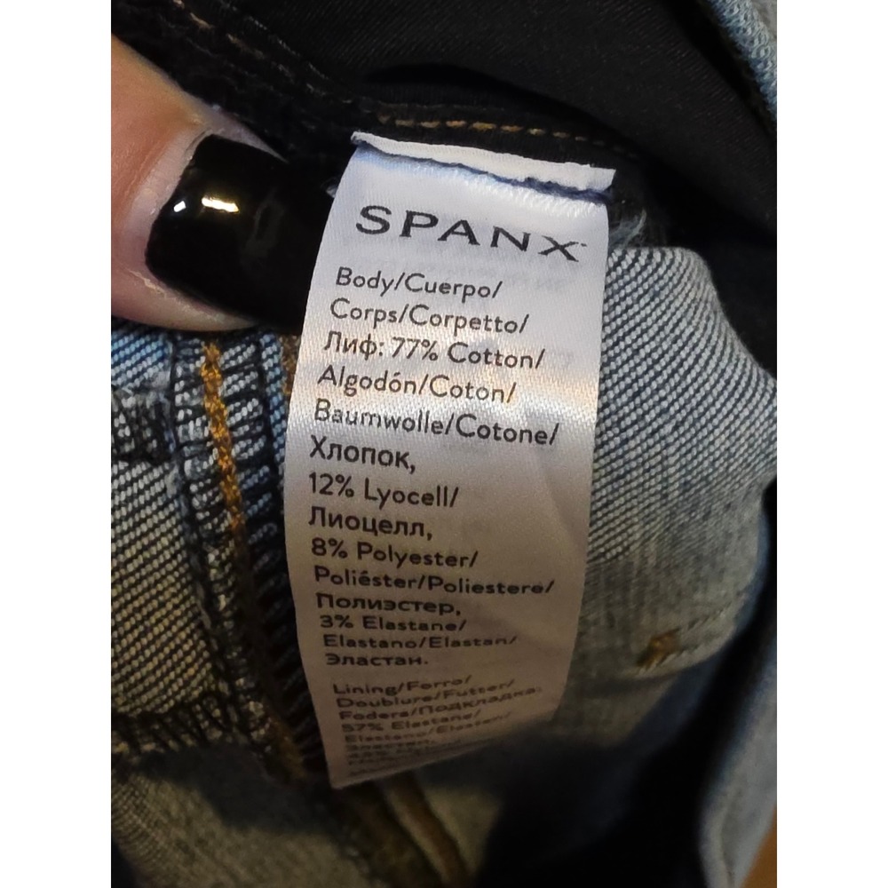 Spanx Jean-ish Ankle Leggings Light Wash High Rise Skinny Jeans XL 20275R - Picture 5 of 6